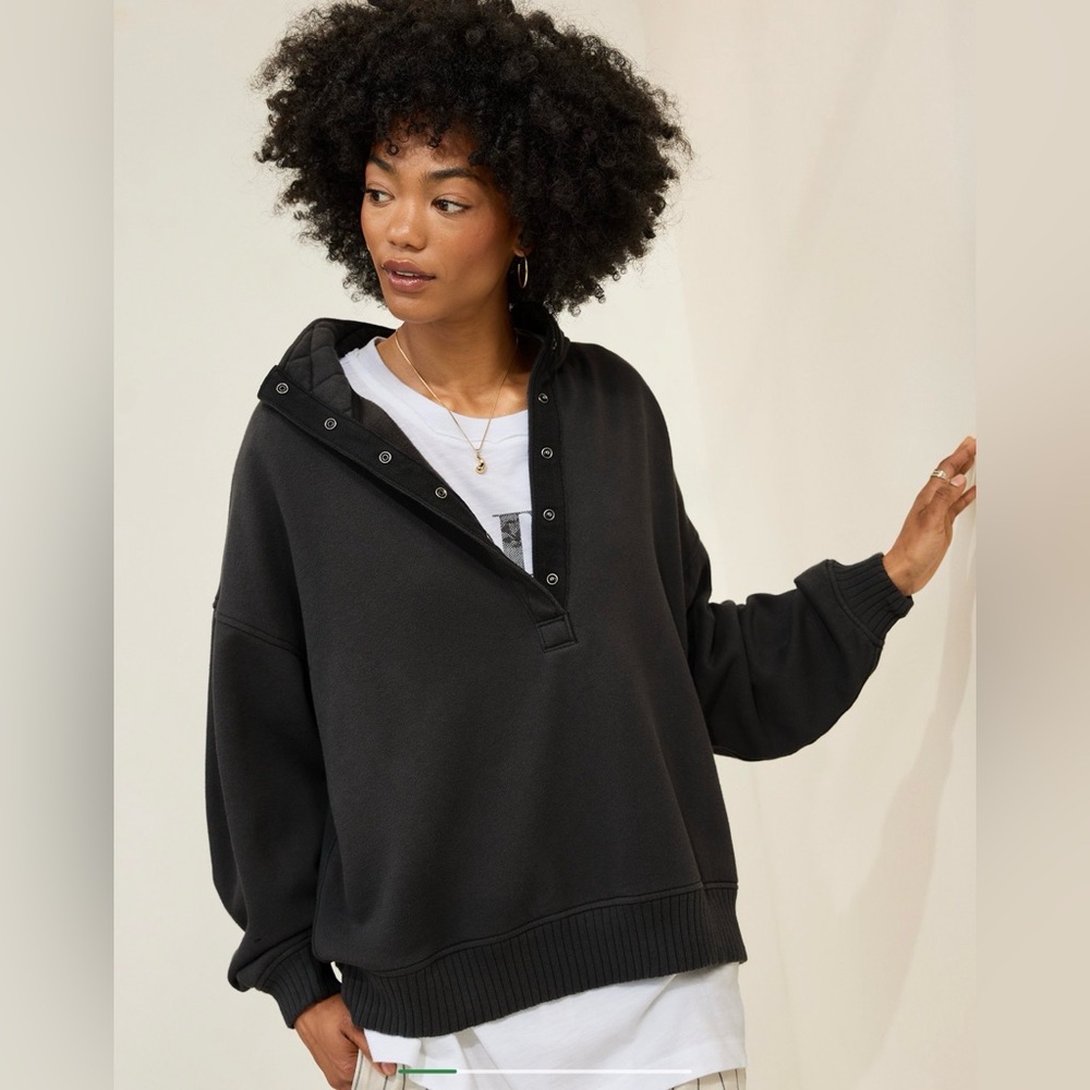 Aerie Oh Snap Sweatshirt Smoked Grey